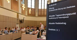 Blick in den Ratssaal während der konstituierenden Sitzung.