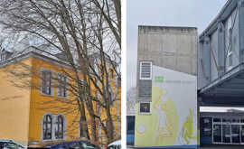 Das zweigeteilte Bild zeigt Teilansichten von zwei Schulgebäuden 