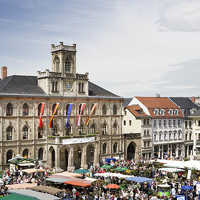 Markt mit Rathaus. Foto: weimar GmbH