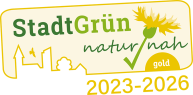 Logo StadtGrün naturnah in Gold